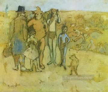 パブロ・ピカソ Painting - 曲芸師の家族の研究 1905年 パブロ・ピカソ